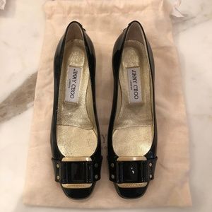 Jimmy Choo Patent Leather Heeled Flats 36.5